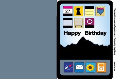 Ipad Tablet Computer A5 Print and Fold Card