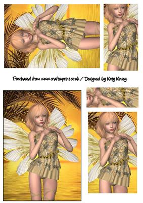Tropical Paradise Fairy Pyramage Sheet