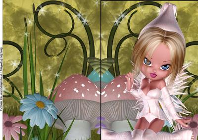 Siobhan Fairy A5 Print and Fold Quick Card