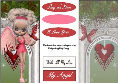 Angel of Love Dl Topper and Insert