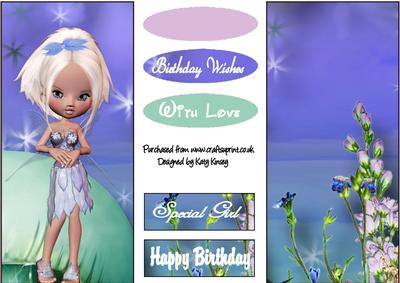 Lavinia Fairy Dl Card Front and Insert
