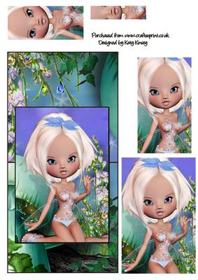 Lavinia Fairy Over the Edge Card with Simple Pyramage