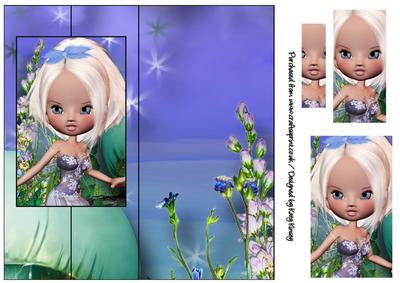 Lavinia Fairy Tall Slim Foldback Card