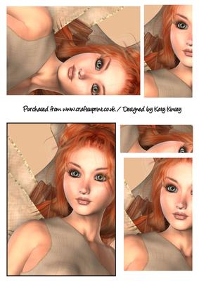 Auburn Fairy in Coffee and Cream Pyramage Sheet