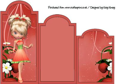 Strawberry Delight Tag Shaped Cascade Card