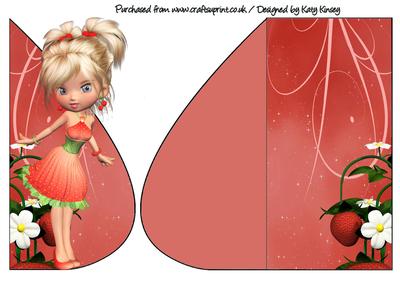 Strawberry Delight Teardrop Card