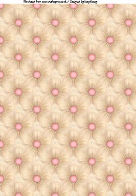 Polka Dot Floral A4 Backing Paper in Peach