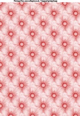 Polka Dot Floral A4 Backing Paper in Red and White