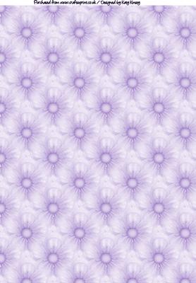 Polka Dot Floral A4 Backing Paper in Lilac and White