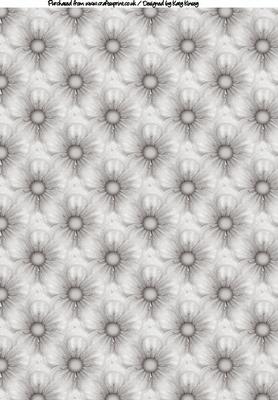 Polka Dot Floral A4 Backing Paper in Black and White