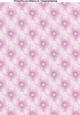 Polka Dot Floral A4 Backing Paper in Pink and White