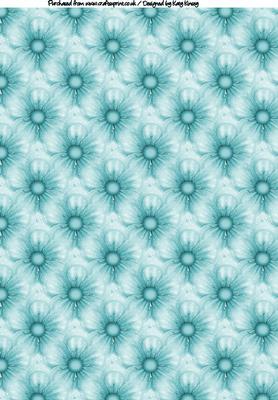 Polka Dot Floral A4 Backing Paper in Blue and White
