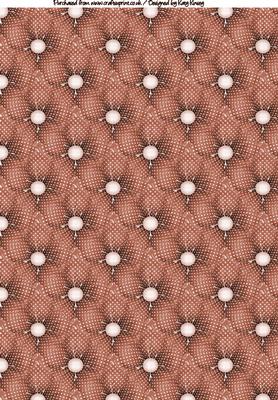 Polka Dot Floral A4 Backing Paper in Brown