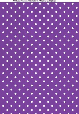 Polka Dots A4 Backing Paper in Purple and White