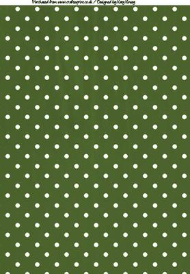 Polka Dots A4 Backing Paper in Green and White
