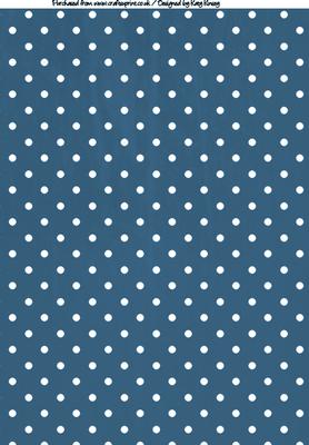 Polka Dots A4 Backing Paper in Blue and White