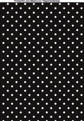 Polka Dots A4 Backing Paper in Black and White