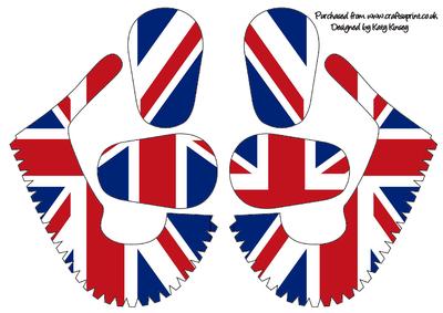 Jubilee Union Jack 3D Baby Shoes in Red White and Blue