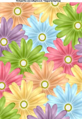 Bright and Cheerful Daisies A4 Backing Paper