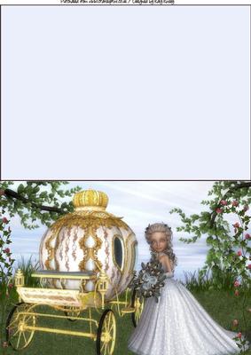 Cinderellas Wedding Day A5 Print and Fold Quick Card