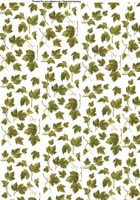 Ivy Leaves A4 Backing Paper in Olive Green