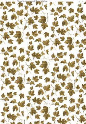 Ivy Leaves A4 Backing Paper in Brown