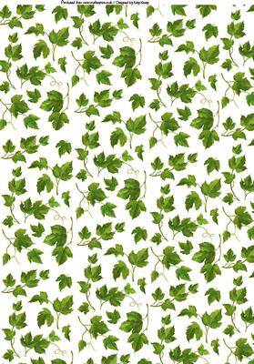 Ivy Leaves A4 Backing Paper in Mid Green