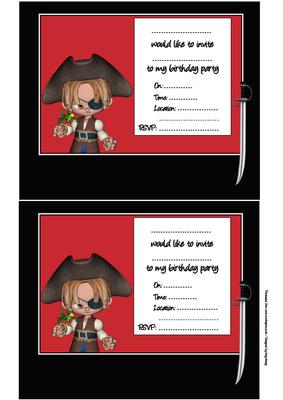 Pirate Party Invitation Boy