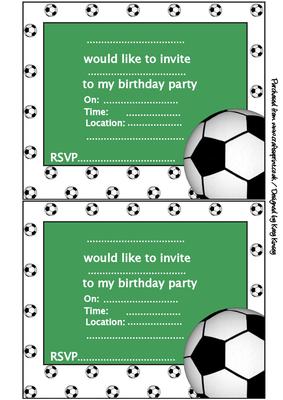 Football Party Invitation