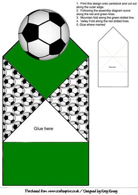 Football Crazy Pop Up Spring Diamond Top Card in Green
