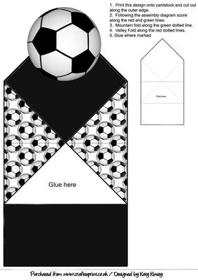 Football Crazy Pop Up Spring Diamond Top Card Black/white