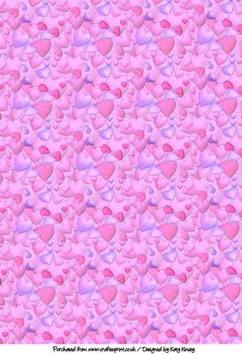 An Explosion of Love A4 Backing Paper in Pink
