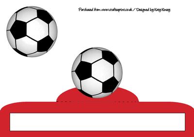 Football Crazy Fold Up Card in Red