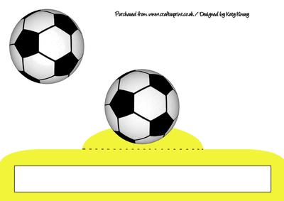 Football Crazy Fold Up Card in Yellow