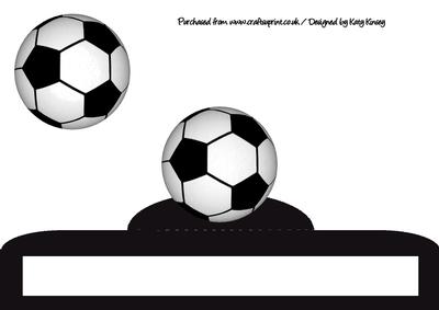 Football Crazy Fold Up Card in Black/white