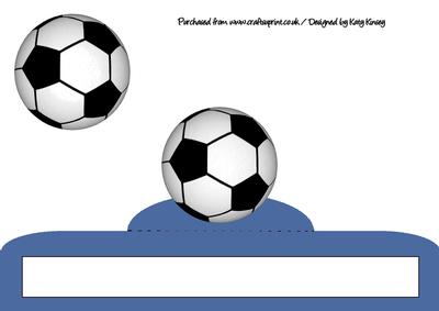 Football Crazy Fold Up Card in Blue