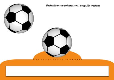 Football Crazy Fold Up Card in Orange