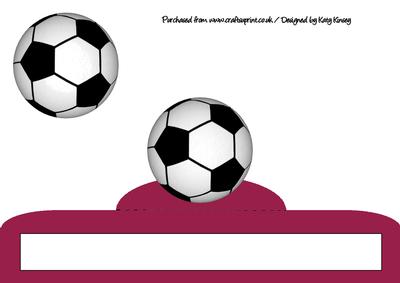 Football Crazy Fold Up Card in Burgundy