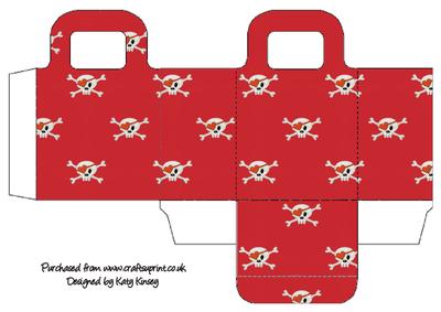 Pirate Party Gift Bag in Red