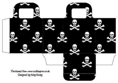 Pirate Party Gift Bag in Black