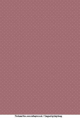 Dusky Pink with Baby Pink Polka Dots A4 Backing Paper