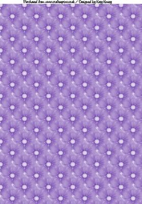 Burst of Blooms A4 Backing Paper in Purple