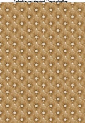 Burst of Blooms A4 Backing Paper in Brown
