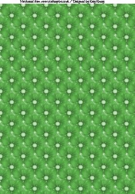 Burst of Blooms A4 Backing Paper in Green