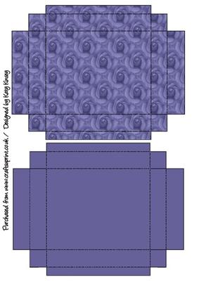 Dark Blue Rose Gift Box with Lid
