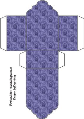 Dark Blue Rose Tag Gift Box