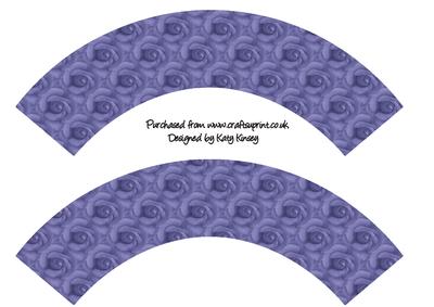 Dark Blue Roses Cupcake Wrappers