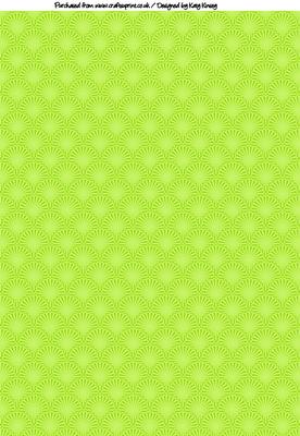 She Sells Sea Shells Backing Paper in Lime Green