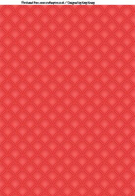 She Sells Sea Shells Backing Paper in Red