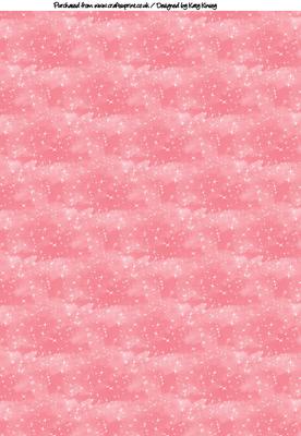 Star Filled Sky Backing Paper in Bright Pink